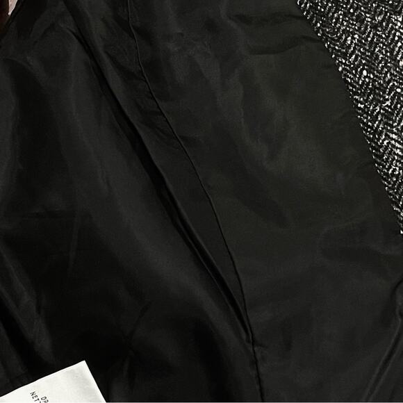 Talbots Full-Zip Vest Herringbone Wool Silk Blend Lined Snowflake - Large - Picture 7 of 11